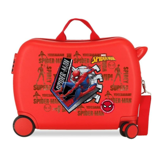 JOUMMABAGS Dětský kufřík odrážedlo na kolečkách Spiderman Great Power red MAXI 50 x 38 x 20